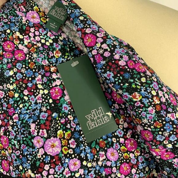 Wild Fable Ebony Floral Short Dress Size Small NWT - Picture 6 of 8